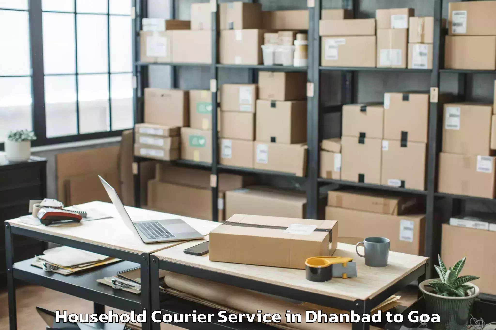 Easy Dhanbad to Margao Household Courier Booking